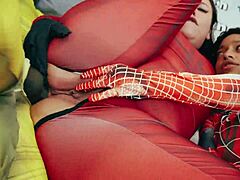 Wolverine devours Deadpool and Spider-Man's holes, swallowing every drop with hunger