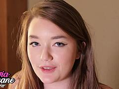 Hot teen can't stop playing with her tight ass! What a curvy slut in panties!