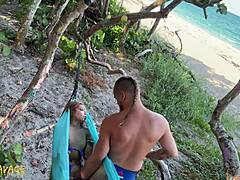 daring public fingering session at the beach