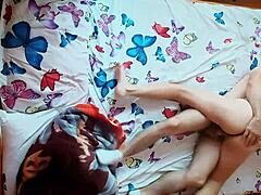Cozy Afternoon Sex with Tight Teen Pussy in Top View!