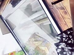 I spotted an upskirt moment at the store while browsing. It was a sneaky thrill in broad daylight.
