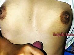 Bokep Indo Viral Amateur Gets Cumshot on Small Natural Tits After Handjob