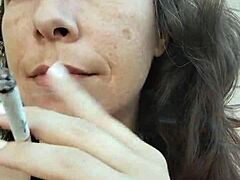 Wow, Kelly Kendricks Smokes Cigarettes Outdoors Showing Off Huge Cleavage!