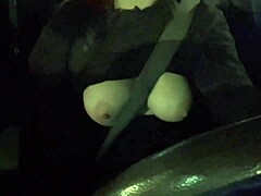 Hey babe, wanna see my huge boobs while I drive? Artemisia Love flashes hard!