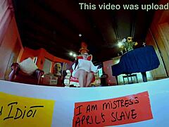 Dominatrix Mistress April Shows Off Huge Openings
