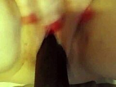 Fucking Machine Debut with BBC Dildo for British Milf