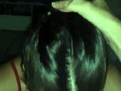 Pov of Brazilian Teen Debora Prado with Brown Eyes and Piercing Giving Deep Oral Sex to Monster Cock at Night
