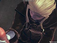 Wow, Honey Select 2 blonde in lingerie whips and fucks hard!