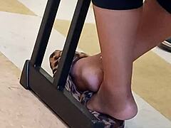 Ebony Teen Lightskin Soles Caught on Hidden Candid Camera