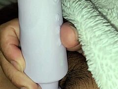 Latina slut plays with toy for dripping wet pussy climax