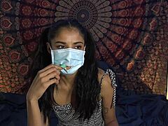 Filipina Nurse Removes Mask for Hospital Roleplay Scene