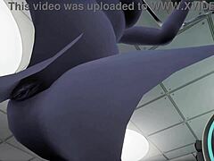 alien monster invades hairless pussy for play