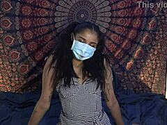 Filipina Nurse Removes Mask for Hospital Roleplay Scene