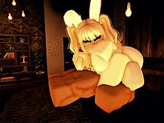 wanna bang candy in her sexy bunny cosplay outfit?