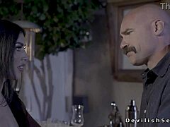 Baldheaded Husband Bangs Busty Wife with Raw Desire