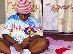 Oloshoboyfriend Chooses Between Dildo and Book for Fun