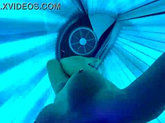 Join me for hot big tits play in tanning bed!