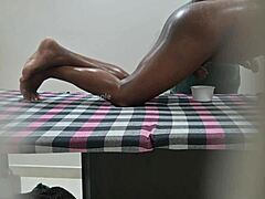 just squeezing out sperm milk during a hot massage outdoors