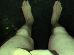 amateur masturbates naked outdoors in public rain