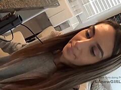 Hot Skinny Model Sucks and Strokes Cock During Casting Interview