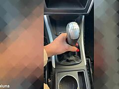 Kataluna SMASHES her slit with gear stick and squirts hard