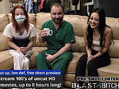 Blaire Celeste sucks dick and gets her pussy blasted with cum in a wild hospital scene.
