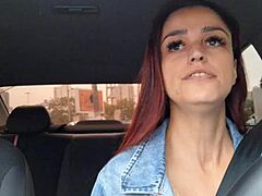 Safada Driver Catches Passenger Masturbating in Back Seat.