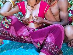Desi bhabhi seduces brother-in-law in red saree. Hindi audio reveals Claire Vais' steamy encounter.