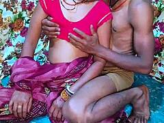 Desi bhabhi seduces brother-in-law in red saree. Hindi audio reveals Claire Vais' steamy encounter.