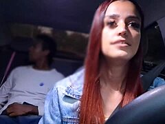 Safada Driver Catches Passenger Masturbating in Back Seat.