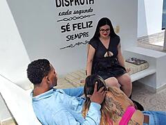 Our couple’s therapy with the psychologist turned into a hot interracial threesome!