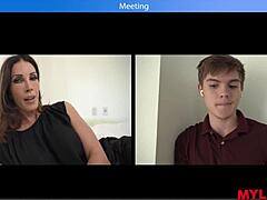 Mylfex - Hot Wife Milf Gets Anal Permission with Young Colleagues