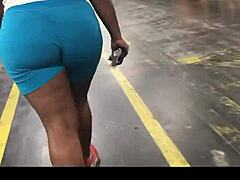 ebony thick booty caught walking on hidden cam. just check that natural sway!