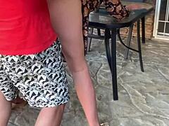 yo, stepmom and me masturbating outdoors with a wild creampie finish! Gotta see this homemade action.
