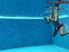 Lady Dee, Cute Shy Czech Teen, Swims Naked in Pool! Wow!