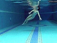 Lady Dee, Cute Shy Czech Teen, Swims Naked in Pool! Wow!