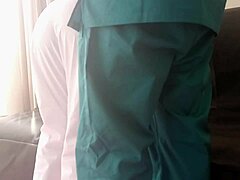 Are you sure no cameras are here? Nurse craves sex but a hidden cam catches her tight pussy in doggystyle action at the hospital.