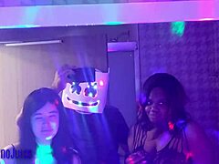 wealthy african couple toys with tight chinese nanny’s pussy