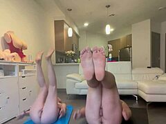 after intense naked workout i suck his thick cock in shower til tears fall