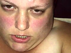 BBW Slams Her Hairy Pussy Hard