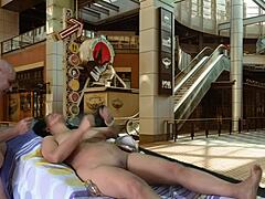 just saw agarabas and olpr getting wild at the shopping mall. their public hookup was intense!