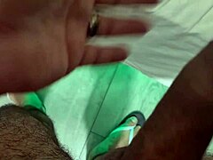 Fucking two naughty girls bareback at the motel, cumming inside the skinny one while she sucks me