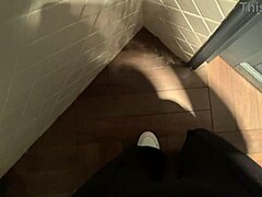 i can't stop jerking off in this nightclub toilet as a horny slut.