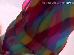 wow, redhead nikita vodorezova strips naked quick underwater in public