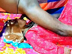 Bhabhi in red dress gets slammed hard in desi romance.