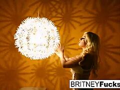 Blonde Babe Teases in Retro Solo Performance