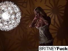 Blonde Babe Teases in Retro Solo Performance