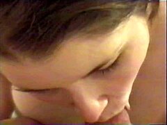 Lynnette Lyons strips bare and kneels to suck cock hard