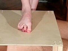 Domina Stomps Cock with Bare Feet in HD Footjob Domination