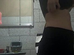 I can't stop watching this perfect body masturbating in a hidden bathroom.